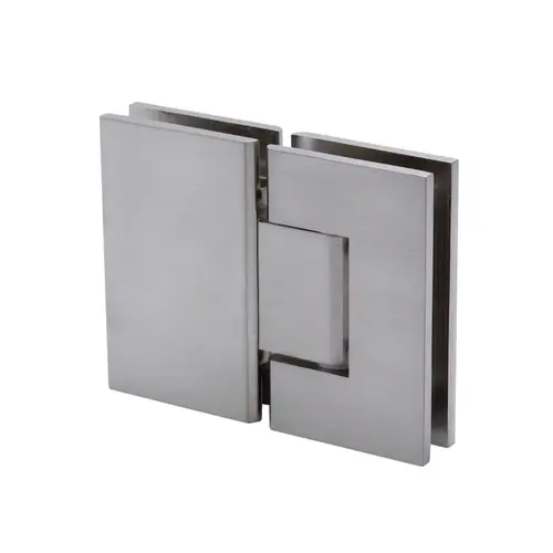 180 degree Glass to Glass Hinge Polished Nickel