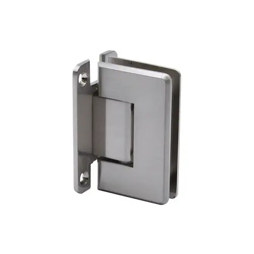 Heavy Duty Beveled Wall to Glass "H" Back Plate-Brushed Nickel