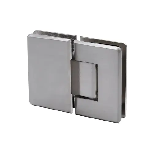 Heavy Duty Beveled 180 degree Glass to Glass Hinge Brushed Gold