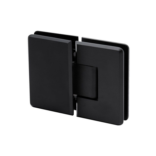 Heavy Duty Beveled 180 degree Glass to Glass Hinge Matte Black