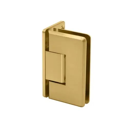 SGS ROY-110-OS-BRG Wall to Glass Offset Back Plate Hinge- Beveled-Brushed Gold