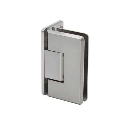 SGS ROY-110-OS-PLN Wall to Glass Offset Back Plate Hinge- Beveled Polished Nickel