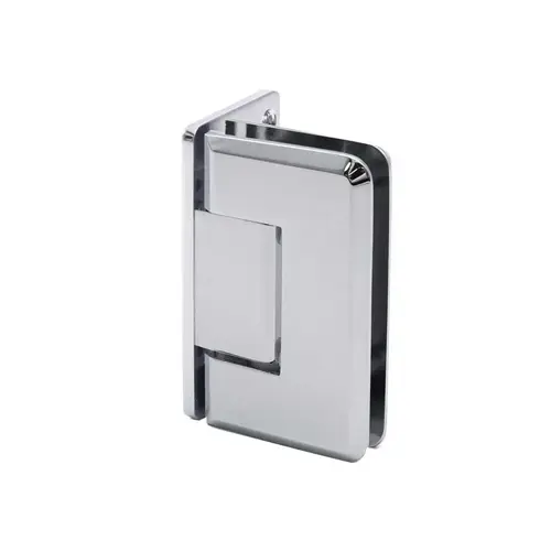 Wall to Glass Offset Back Plate Hinge- Beveled-Chrome