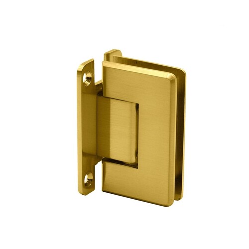 SGS ROY-110-HP-BRG Wall to Glass "H" Back Plate Hinge- Beveled Brushed Gold