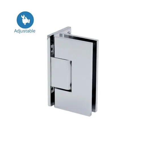 Wall to Glass Offset Back Plate Adjustable Hinge-Chrome