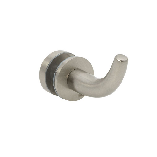 Thru Glass Robe Hook-Brushed Nickel