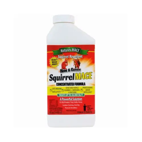 Nature's Mace SQUCON9002 Squirrel Mace Repellant, All Natural, 40 oz. Concentrate Makes 5 Gallons