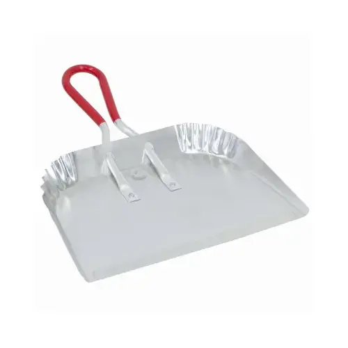 Heavy-Duty Aluminum Dustpan, 17 In. Wide Silver