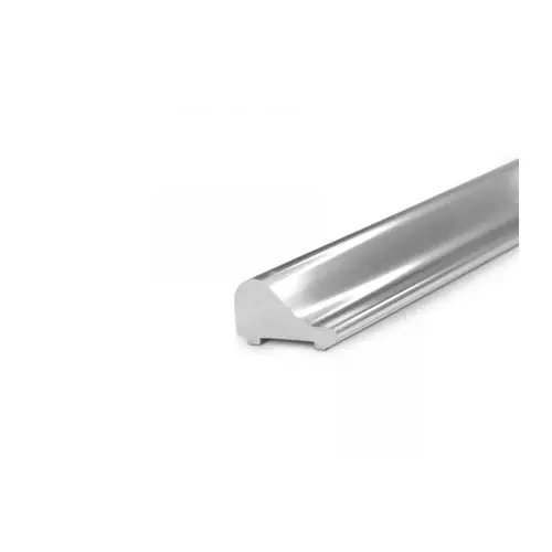 4" Sample Shower Door Threshold "Tear Drop" Style  4 inch Sample Chrome