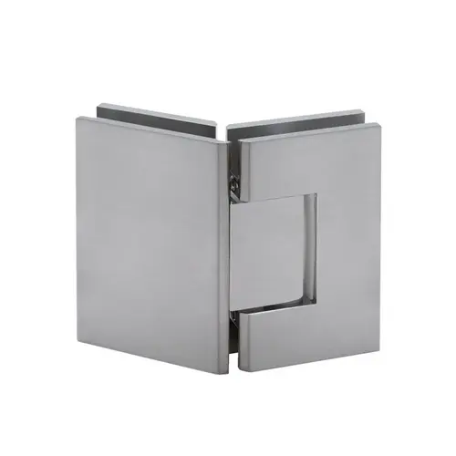 135 degree Glass to Glass Hinge Polished Nickel