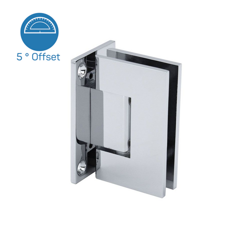 SGS IMP-1105-CH 5 Degree Wall to Glass Full Back Plate Hinge Chrome