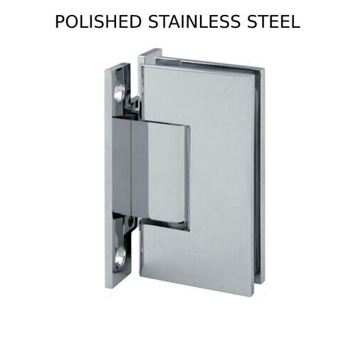 SGS IMP-110-HP-PSS Wall to Glass "H" Back Plate Hinge-PSS- Polished Stainless Steel