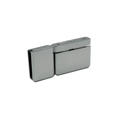 Beveled Edge Top or Bottom Mount Pivot Hinge with Attached U-Clamp Polished Nickel