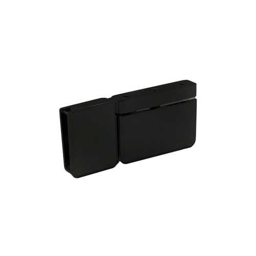 Beveled Edge Top or Bottom Mount Pivot Hinge with Attached U-Clamp Matte Black