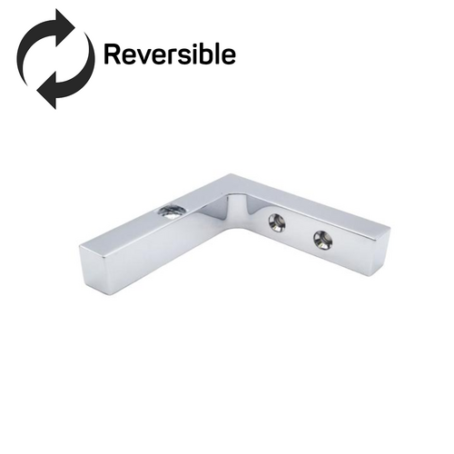 Reversible Pivot Hinge Wall Mount Bracket-Chrome