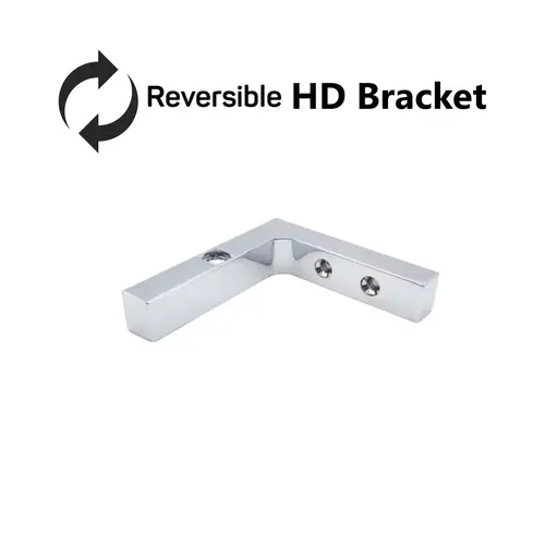 Heavy Duty Reversible Pivot Hinge Wall Mount Bracket Chrome