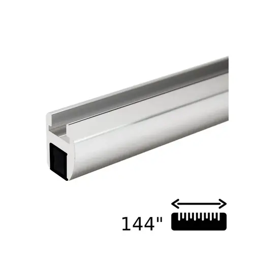 Chrome Shower Door Header Extrusion 144" Length