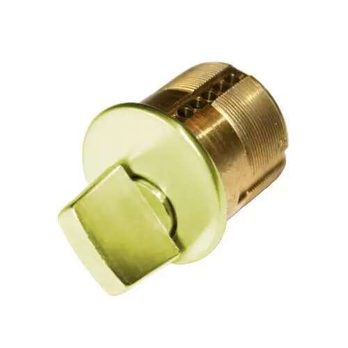 1" Bright Brass Thumbturn Mortise Cylinder