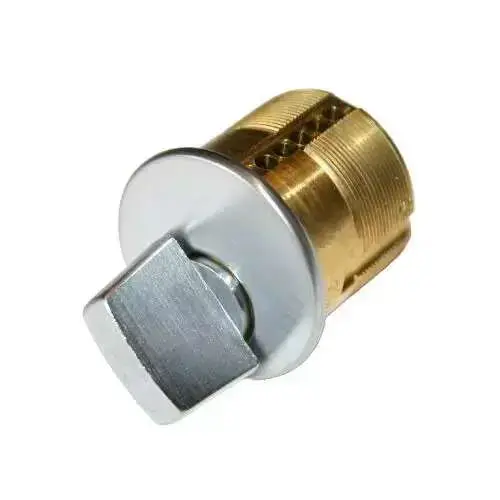 1" Brushed Chrome Thumbturn Mortise Cylinder