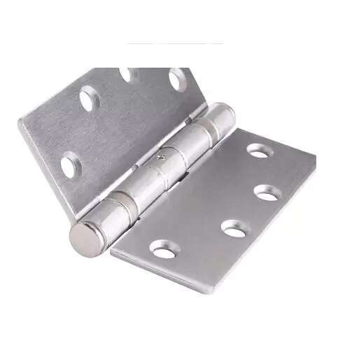 4.5 " x 4.5 " Brushed Chrome Mortise Non-Removable Pin Squared Hinge