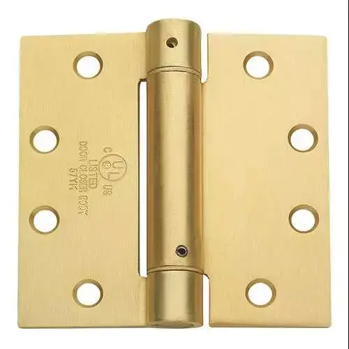 Imperial USA CPS4545-US4-M 4.5 " x 4.5 " Satin Brass Full Mortise Squared Spring Hinge With Non-Removable Pin