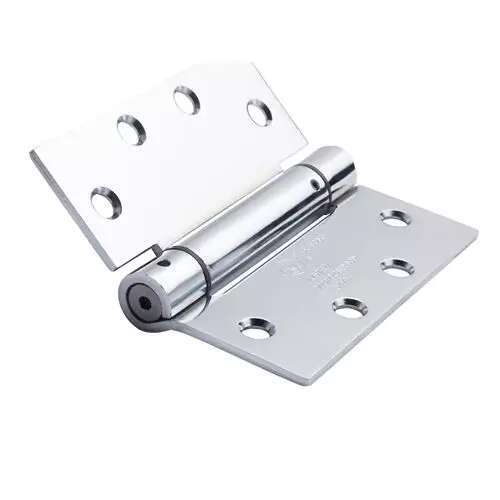 4.5 " x 4.5 " Polished Chrome Full Mortise Squared Spring Hinge With Non-Removable Pin