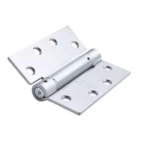 4.5 " x 4.5 " Brushed Chrome Full Mortise Squared Spring Hinge With Non-Removable Pin