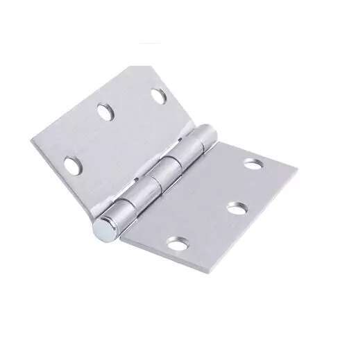 3.5 " x 3.5 " Brushed Chrome Surface Mount Removable Pin Squared Residential Hinge - pack of 2