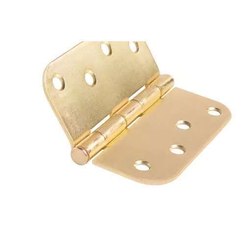 4 " x 4 " Satin Brass Surface Mount Removable Pin Squared Residential Hinge - pack of 2