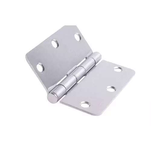 3.5 " x 3.5 " Brushed Chrome Surface Mount Removable Pin Residential Hinge with 5/8 " Radius - pack of 2