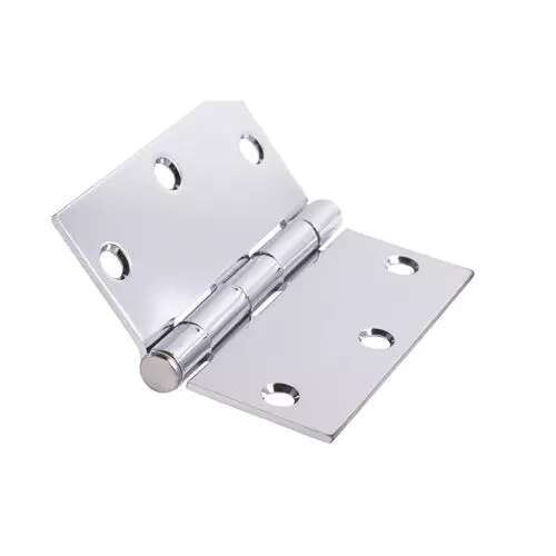 3.5 " x 3.5 " Bright Chrome Surface Mount Removable Pin Squared Residential Hinge - pack of 2