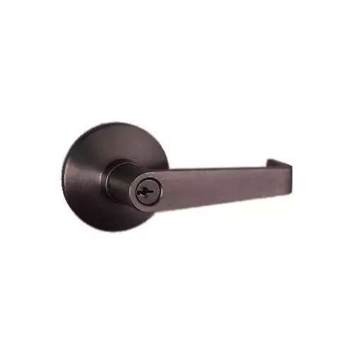 Oil Rubbed Bronze Commercial Entry Lever Trim with Lock for Panic Exit Device