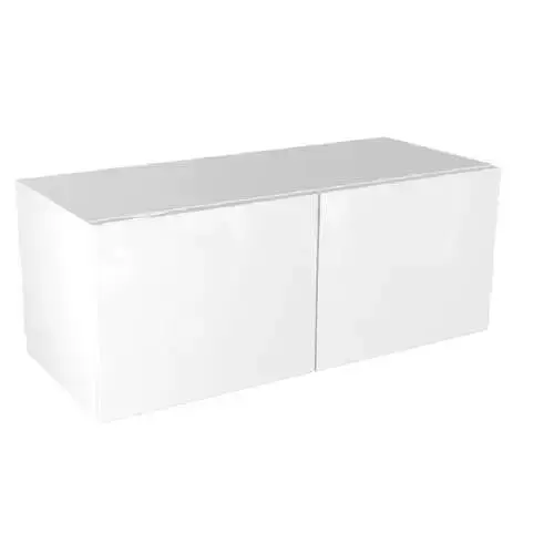 Cambridge Threespine 30W x 18H x 12"D Bridge Cabinet White Gloss