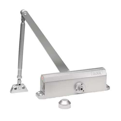 Commercial Grade 1 Door Closer in Aluminum with Backcheck - Size 3