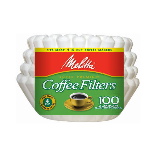 Melitta 62912 100Count Melitta 4 6Cup White Basket Coffee Filters