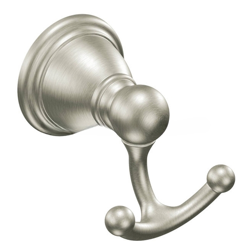 Brantford Double Robe Hook Brushed Nickel Finish