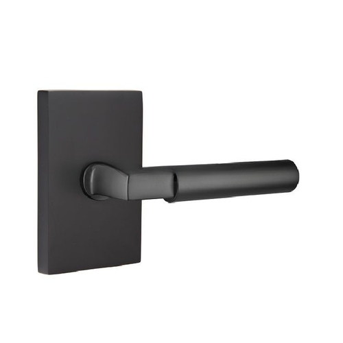 Hercules Lever Dummy Pair With Modern Rectangular Rose Flat Black Finish