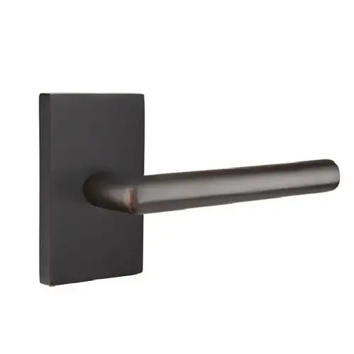 Stuttgart Lever Dummy Pair With Modern Rectangular Rose Oil Rubbed Bronze Finish