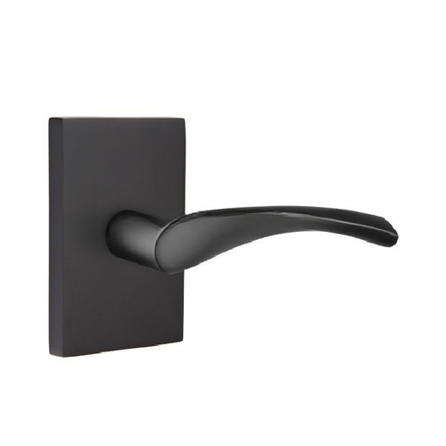 Triton Lever Dummy Pair With Modern Rectangular Rose Flat Black Finish