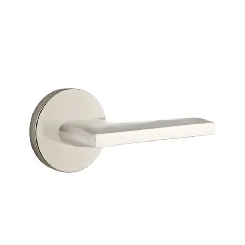 Helios Lever Dummy Pair With Disk Rose Satin Nickel Finish