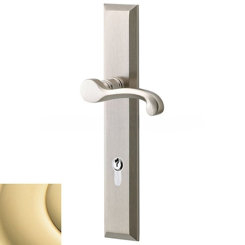 Concord Multi Point Trim Keyed Entry with Turn Knob Configuration 1 Unlacquered Brass Finish