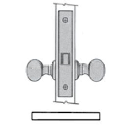 Left Hand Lever Strength Interior Passage 2-3/4" Backset Mortise Lock Body Bright Chrome Finish