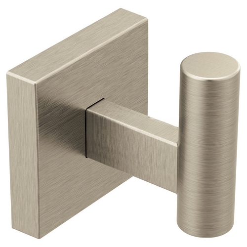 Triva Single Robe Hook Brushed Nickel Finish