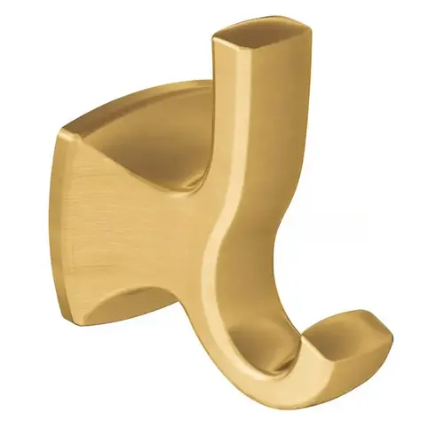 Voss Double Robe Hook Brushed Gold Finish