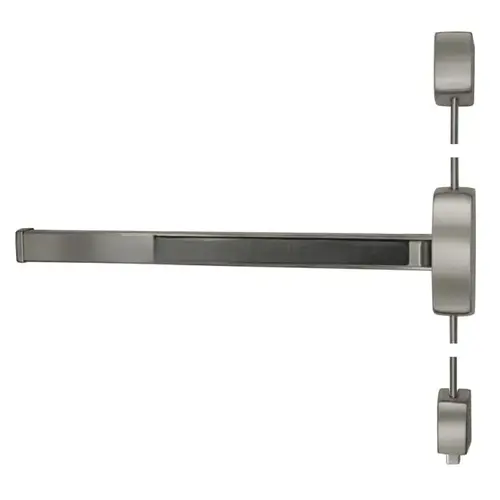 Left Hand Reverse UL Fire Rated Extra Heavy Duty 7' Surface Vertical Rod Exit Device Exit Only Right Hand Reverse for 43" to 48" Door Satin Stainless Steel Finish