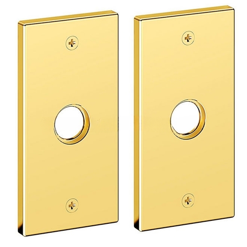 5" Contemporary Passage Rose Pair Unlacquered Brass Finish