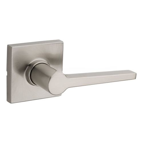 UL Rated Daylon Lever with Square Rose Passage Lock with RCAL Latch and RCS Strike Satin Nickel Finish