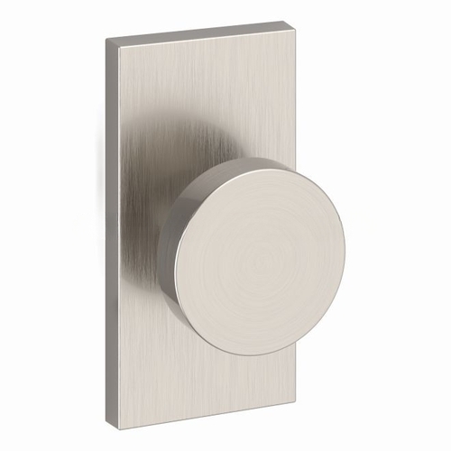 Full Dummy Contemporary Knob and Contemporary 5" Rose Satin Nickel Finish