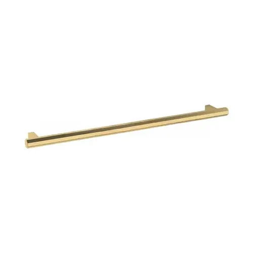 18" Center to Center Octagonal Appliance Pull Lifetime Satin Brass Finish