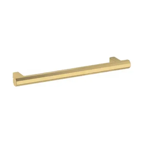 6" Center to Center Octagonal Pull Lifetime Satin Brass Finish